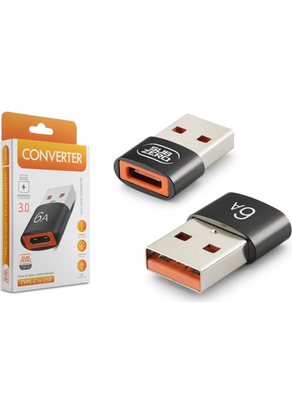 Type-C To USB Çevirici 6 A - 3.0 Veri Aktarımı