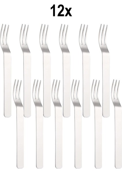 304 Çelik 12 Adet Silver Renk Tatlı ve Meyve Çatalı MT159BY-12