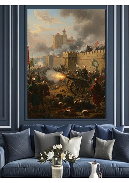Osmanlı Top Sesleriyle Gelen Fetih Dekoratif Kanvas - Mdf Ahşap Tablo fırsatları