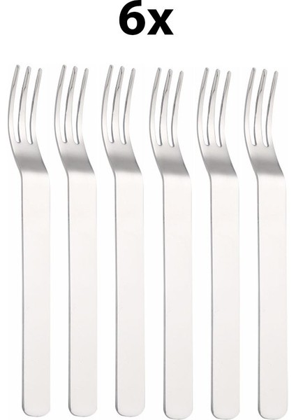 304 Çelik 6 Adet Silver Renk Tatlı ve Meyve Çatalı MT159BY-6