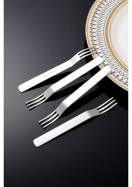 304 Çelik 6 Adet Silver Renk Tatlı ve Meyve Çatalı MT159BY-6