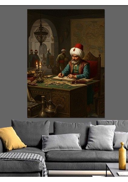 Osmanlı Haritalarla Geçmişe Yolculuk Başlar Dekoratif Kanvas - Mdf Ahşap Tablo fırsatları