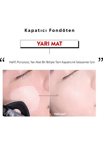 Yarı Mat Kapatıcı Fondöten - Blemish Cover Conceal Cushion N.21 Cream