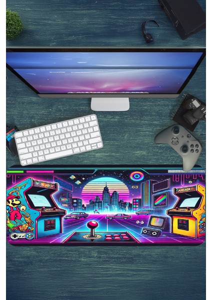 Gaming Oyuncu Xl Mouse Pad Kaydırmaz Dikişli Mousepad 80X30 cm