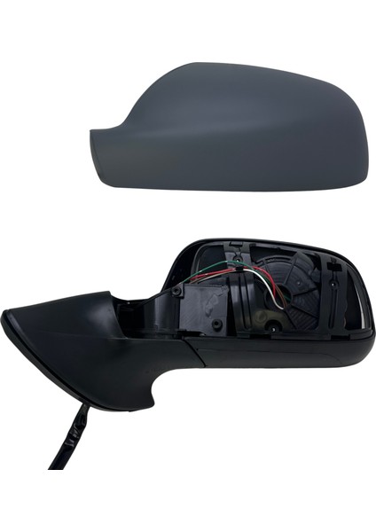 Dış Dikiz Aynası Peugeot 407 2004 - 2012 Elektrikli, Isıtmalı, Manuel Katlanır, Astarlı Kapak, 5 Pin