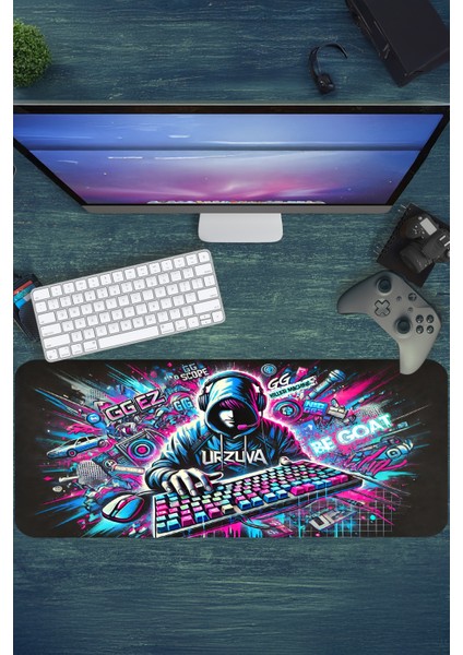 Gaming Oyuncu Xl Mouse Pad Kaydırmaz Dikişli Mousepad 80X30 cm