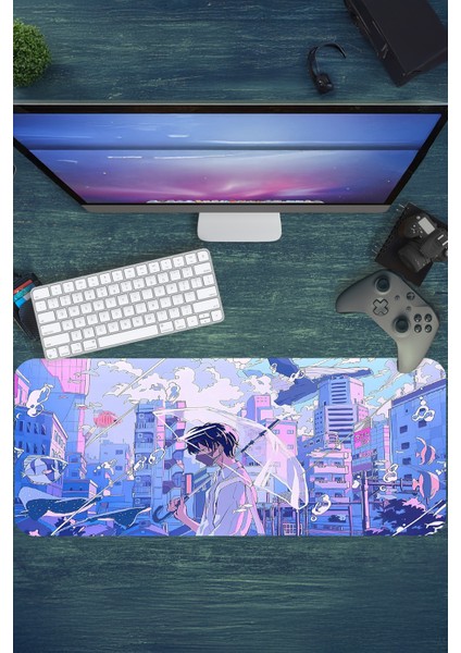 Gaming Oyuncu Xl Mouse Pad Kaydırmaz Dikişli Mousepad 80X30 cm