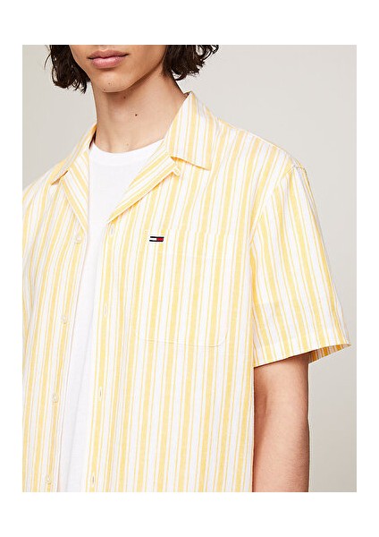 Erkek Tjm Stripe Linen Gömlek modelleri