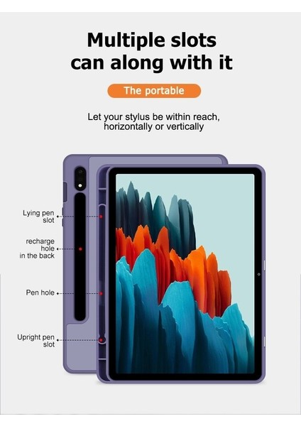 Samsung Galaxy Tab S8 Ultra 14.6" 2022 SM-X900/ X906 Kılıf Kalem Bölmeli Smart Case