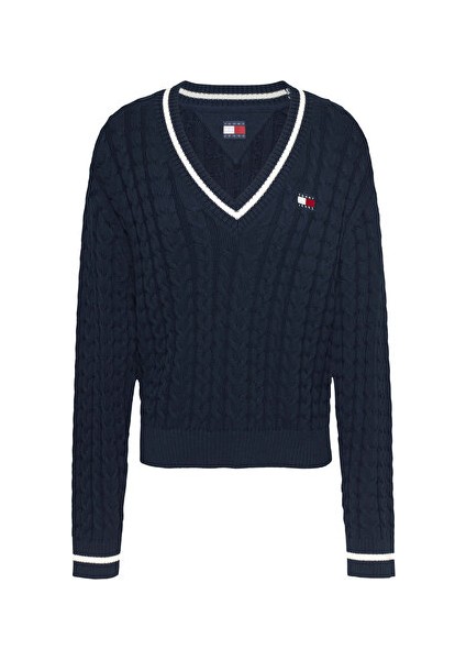Tjw Badge Cable V-Neck Sweater indirimleri