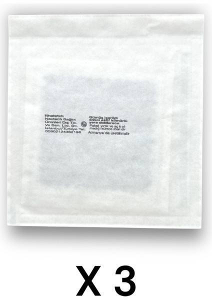 Vliwaktiv Ag Gümüşlü ve Emici Aktif Kömürlü Örtü 10 x 10 cm - Ref 20701 - 3 Adet