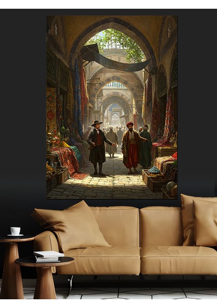 Osmanlı Kapalıçarşı’da Renkli Karşılama Dekoratif Kanvas - Mdf Ahşap Tablo modelleri