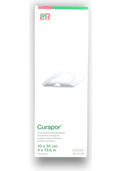Curapor Cerrahi Örtü 10 x 34 cm - Ref 32918 - 25 Adet