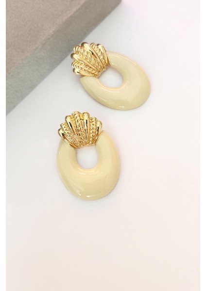 Kadın Mineli Gold Tokmak Küpe fiyatları