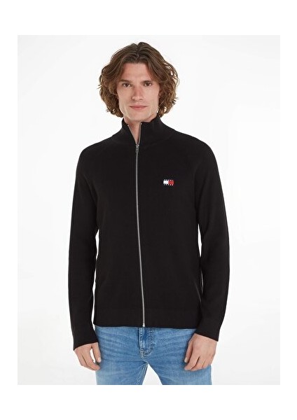 Tjm Reg Zıptru Hı Neck Sweater