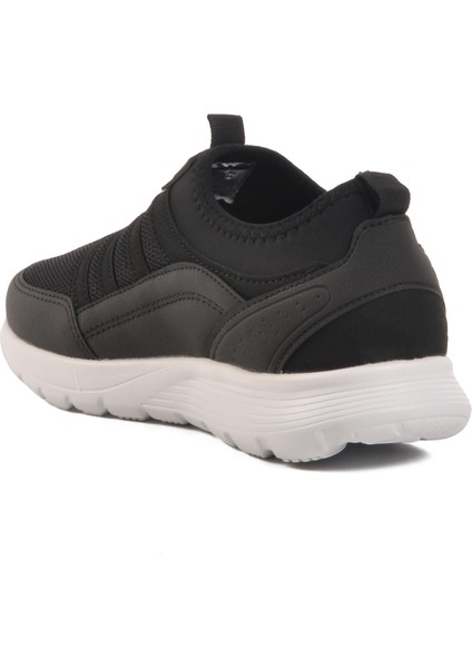 Siyah Beyaz Fileli Hafif Esnek Erkek Spor Ayakkabı Disc M fırsatları