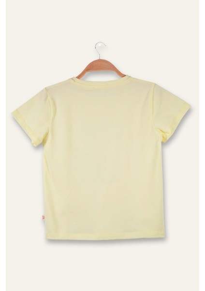 Kız Çocuk Hawaı Baskılı T-Shirt - Sarı fiyatları
