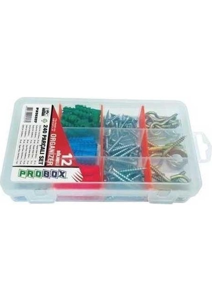 Organizer Kutu 12 Bölme 240 Parça Probox