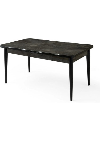 Ortadan Açılır Büyüyen 70 x 120 cm Mermer Desenli Ahşap Salon Yemek Masa Gri Sandalye Takımı 4 Sandalyeli fiyatları