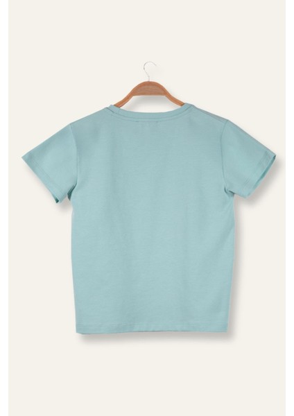 Kız Çocuk Hawaı Baskılı T-Shirt - Mint fiyatları