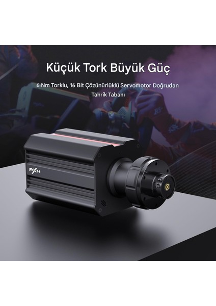 V12 Lite Oyun Direksiyon Seti - 6nm Tork Güçlü Feedback - Doğrudan Tahrikli Servo Yarış Direksiyonu -F1 Vites Kürekleri - Xbox Pc Ps4 ve Ps5 Uyumlu