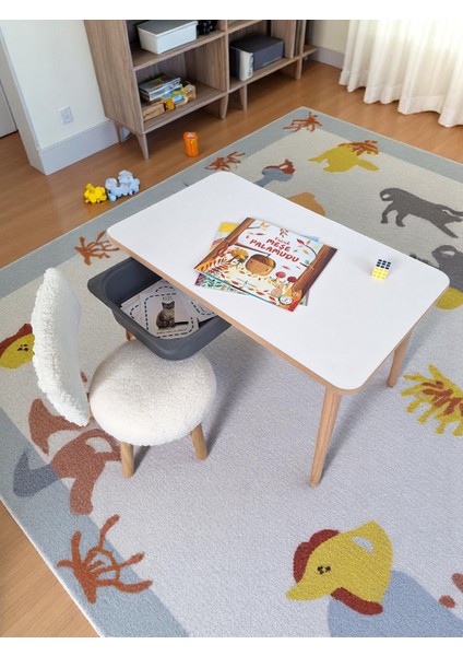 Maysa Ahşap Çocuk Masa Sandalye Takımı – 3-7 Yaş – Mdf Tabla, Teddy Kumaşlı – Renk Seçenekli modelleri