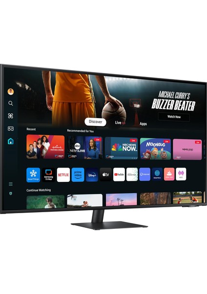 43" Inç Akıllı Monitör 109 Ekran 43" 3840 x 2160 Çözünürlük Wi-Fi Bağlantı Apple Android - Bluetooth