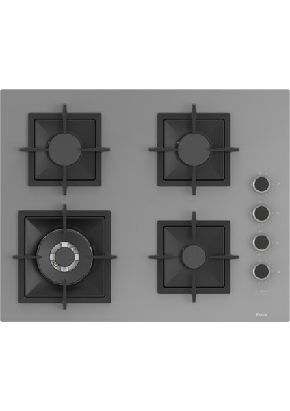 Fryart&steamart Sc Serisi Wok'lu Gri 3'lü Ankastre Set ( XE64CPR-SC408-D065 )