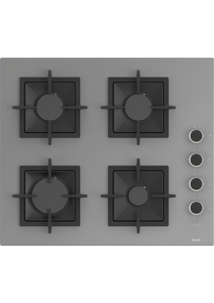 Fryart&steamart Sc Serisi Gri 3'lü Ankastre Set ( XE64CPR-SC208-D079 )