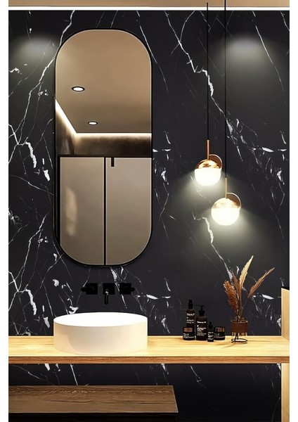 5METRE x 60 cm Mermer Desenli Yapışkanlı Folyo-Mutfak, Banyo ve Mobilya Duvar Kağıdı Yenileme Için Kolay Uygulama