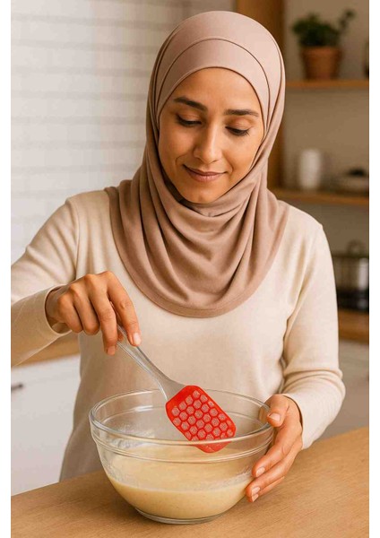 Silikon Uçlu Fırça ve Spatula Seti Yanmaz Yapışmaz