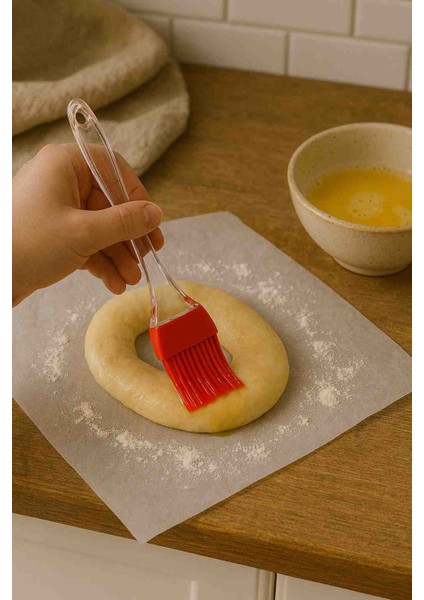 Silikon Uçlu Fırça ve Spatula Seti Yanmaz Yapışmaz