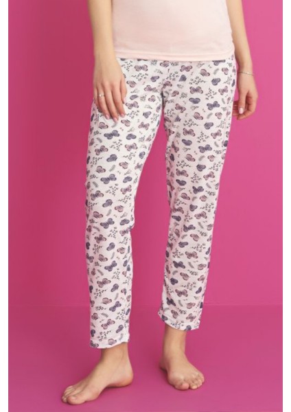 Dreamy Pamuklu Kelebek Desenli Kısa Kollu Pijama Takımı