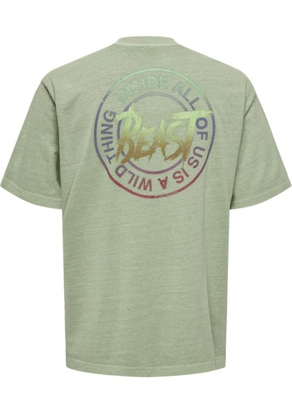 O Yaka Baskılı Erkek T-Shirt Onsmorgan Lıfe Rlx Gradıant Ss Tee 22029472