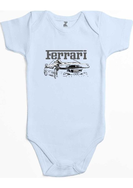 Ferrari Ghost Mavi Renk Bebek Body Zıbın