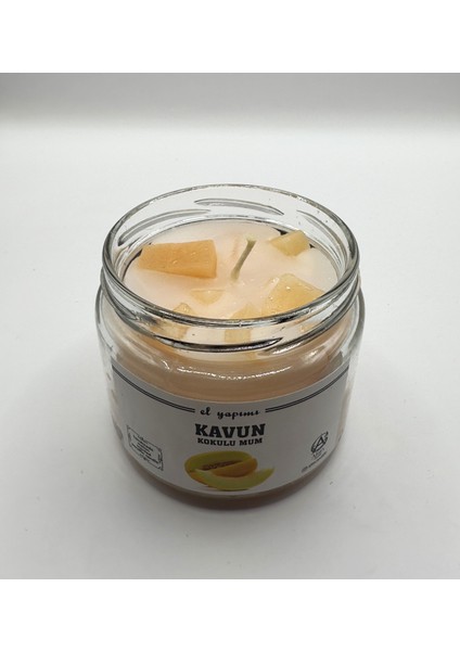 El Yapımı Kavun Kokulu Kavanoz Mum fiyatları