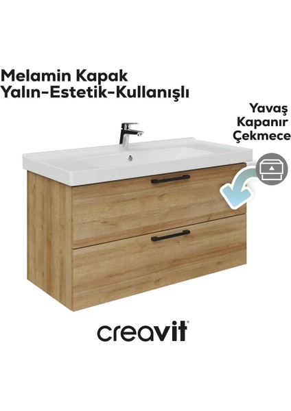 D20 100 cm Iki Çekmeceli Lavabo Dolabı Everest Melamin Kapak modelleri