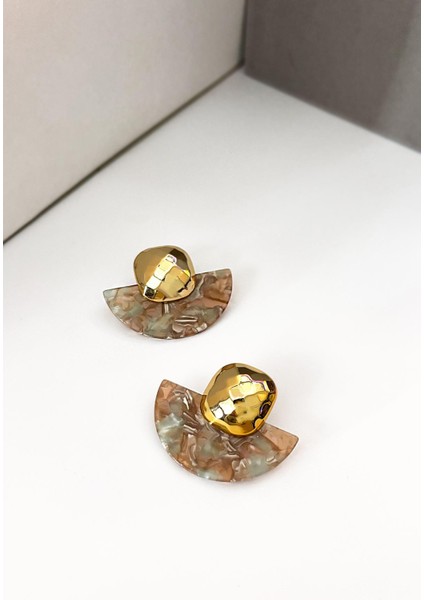 Renkli Yarım Daire Kadın Küpe fiyatları