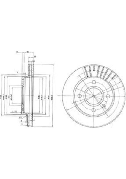 Delphı BG2440 Fren Diski Ön Fıesta Iıı 89- Fıesta Iv 95- Ka 96- E