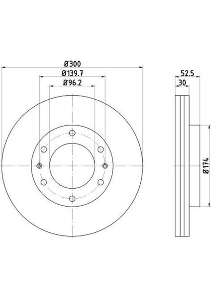 Fren Diski Ön Starex H1 08-12 / Carnıval 06- Havalı 300MM
