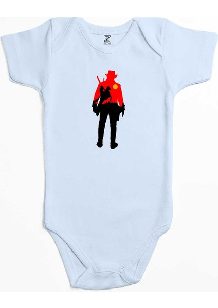 Red Dead Redemption 2 Cowboy Mavi Renk Bebek Body Zıbın