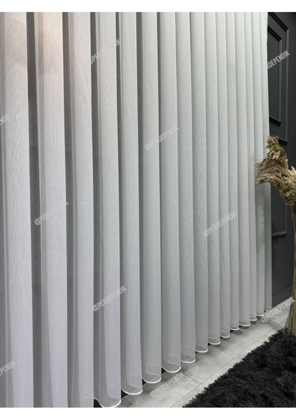 Lüks Sofia Düz Sade Tül Perde, Kırışmaz, Ütü Istemez Her Odaya Uygun Sık Kanun Pile