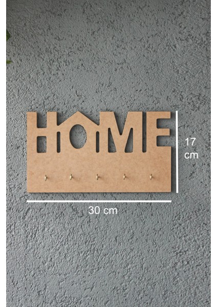 Ahşap, Ham Mdf, Boyanabilir Home Anahtarlık