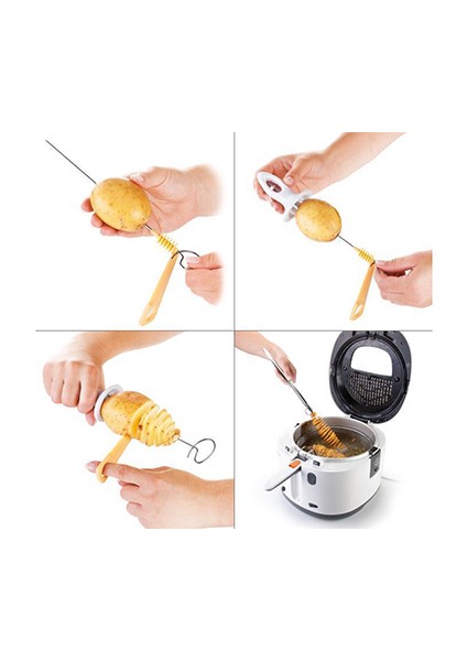 Spiral Patates Dilimleyici Aparat Çubukta Patates Cips Yapma (4767) - Lisinya