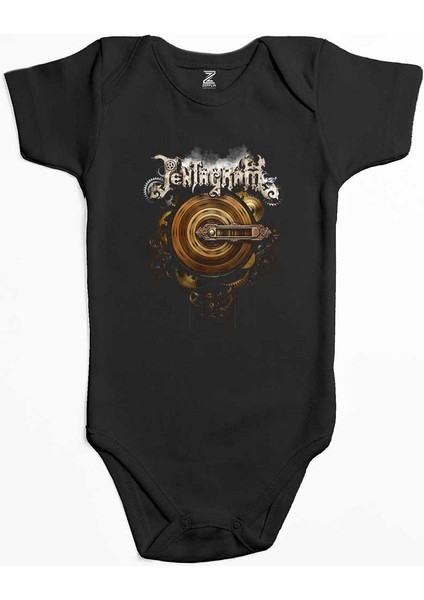 Pentagram Mezarkabul 2 Siyah Renk Bebek Body Zıbın