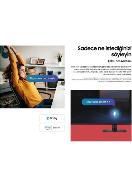 43” 109CM UHD Akıllı Smart Monitör TV 4K Ultra HD Görüntü Şık Ince Tasarım + Logitech Kablosuz Klavye