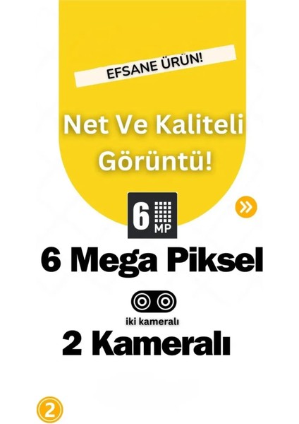 6mp 2 Kameralı Güneş Enerjili Ptz 4g Sim Kartlı 256 GB Sd Kart Destekli Kamera 360° Dönebilir