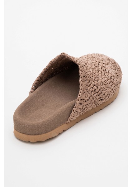 Loop Açık Kahve Örme Kadın Terlik