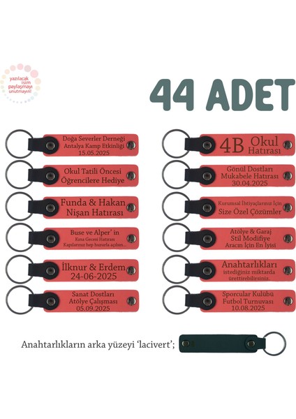 Nar Çiçeği, Anneler Günü Hatırası Olarak İsimli Anahtarlık 44’lü Set, Özel Kutlamalar İçin