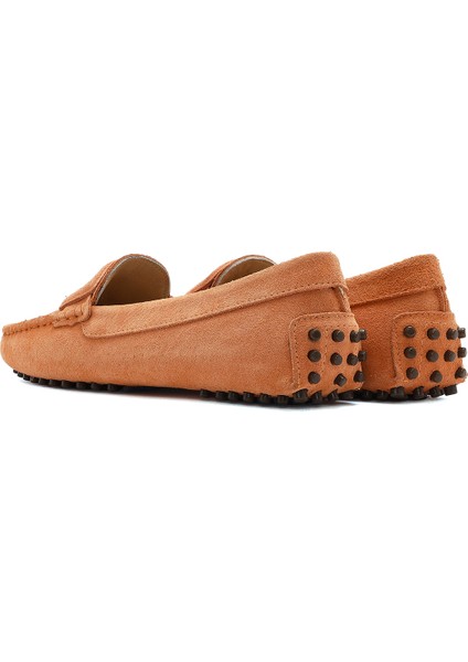 Kadın Turuncu Süet Deri Loafer 25SFD291010 fırsatları